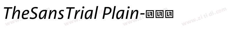 TheSansTrial Plain字体转换
